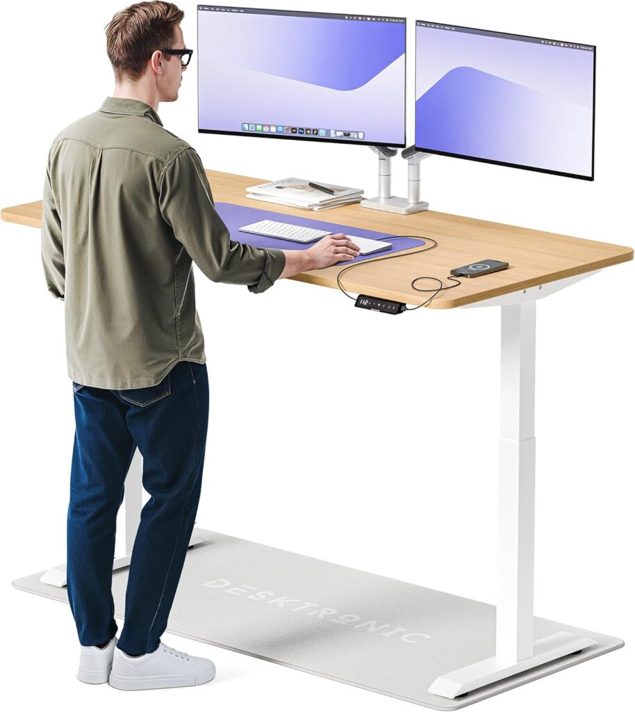 Bureau assis debout Desktronic HomePro silencieux écran tactile et port USB